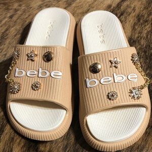 Bebe jeweled slip on shoes in size 7